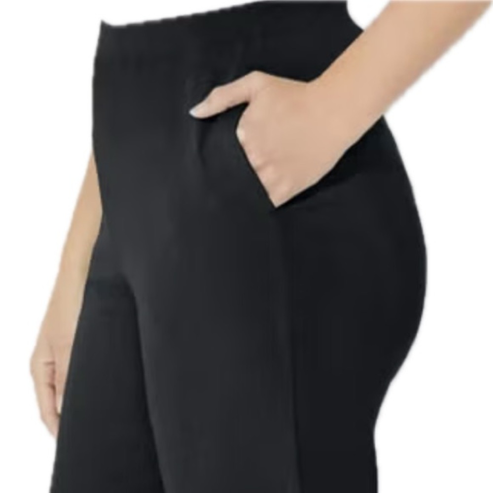 2X Petite Catherine’s NWT Suprema Straight Leg Pant Black Petite